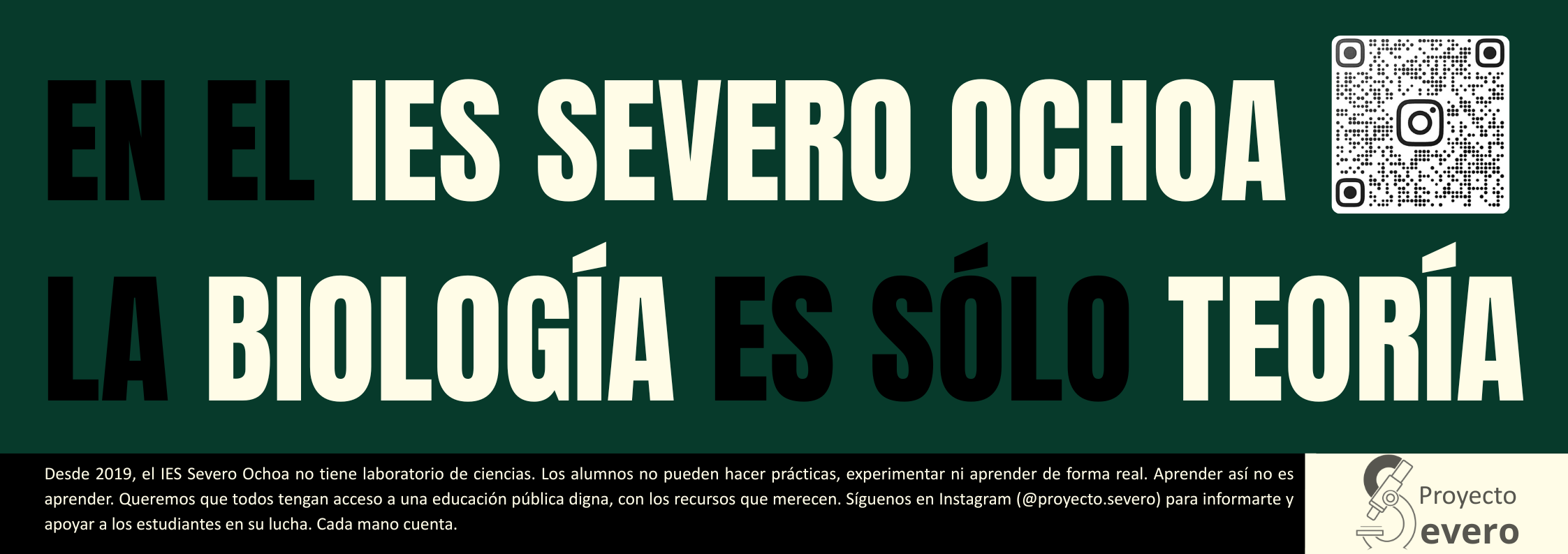 Cartel: La biología es sólo teoría