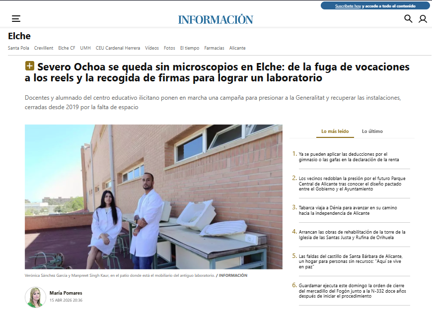 Portada artículo Información